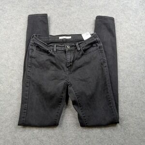 Levis‎ Jeans Womens 28 Gray 710 Super Skinny Mid Rise Charcoal Stretch Denim